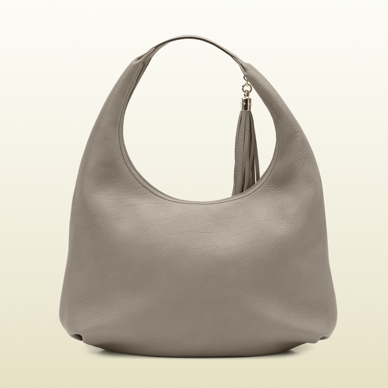 gucci soho fango color leather hobo