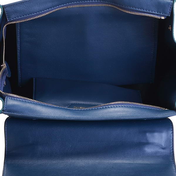 Newest 2012 Celine Trapeze Bags Original Leather 3342 Royalblue Brown Green