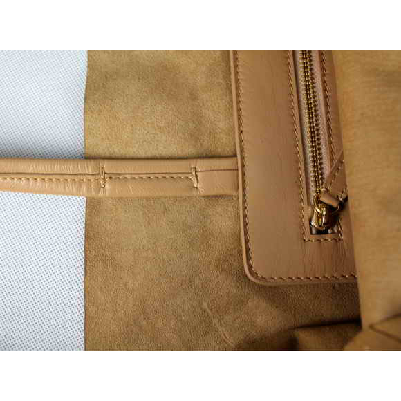 Celine Bi Color Lambskin Tote Bag 8820 Apricot Black