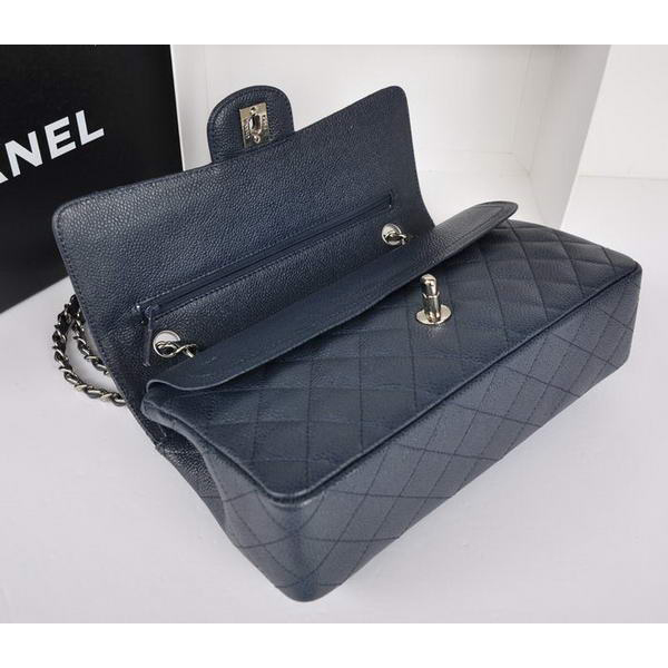 Chanel A1112 Flap Bag Original Cannage Leather Blue