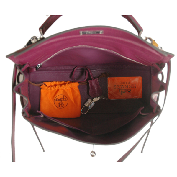 Hermes Kelly togo leather 32CM togo in Purple with Silver hardware