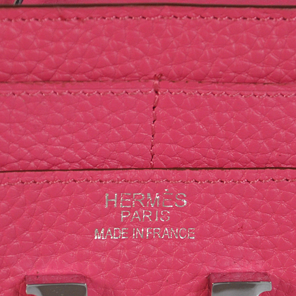 Hermes Constance Wallet clemence leather in Peach