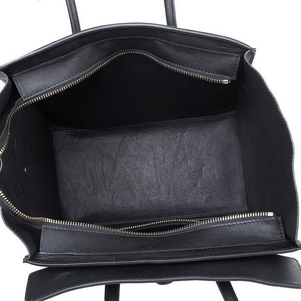 Celine Luggage Mini Boston Bag Lambswool Original Leather Black