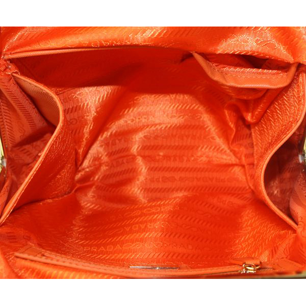 Prada Saffiano Leather Small Tote Bag BL0809 Orange&Apricot