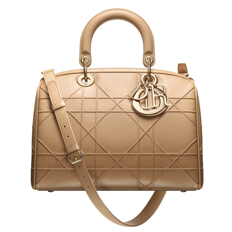 Dior beige leather 'Dior Granville' polochon bag