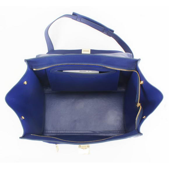 Celine Trapeze Bags in Oxhide Blue