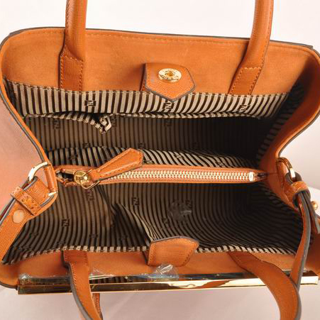Fendi Fall Winter 2012 2Jours Saffiiano Leather Tote Bag 8BH250S Wheat