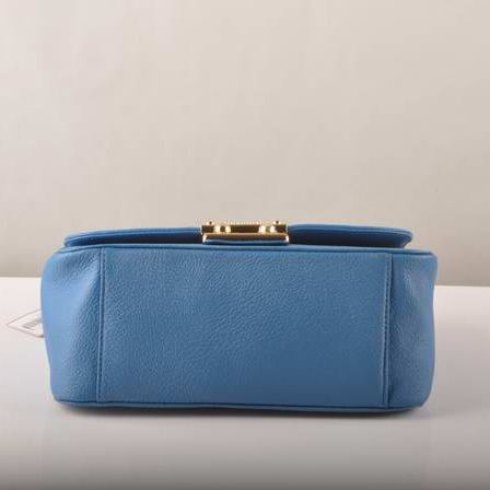 Miu Miu Tote Flap Bags Calf Leather 7428 Blue