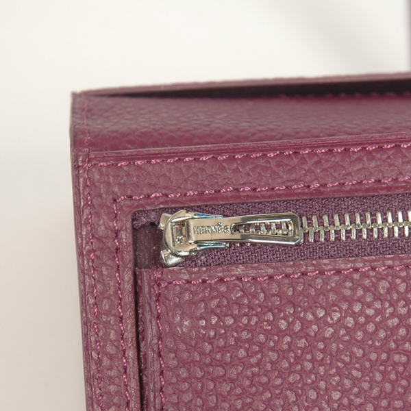 Hermes 2 fold wallet togo leather in Purple