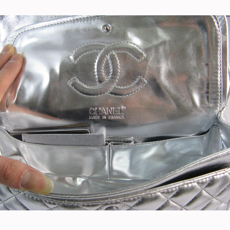 Chanel Silver color with Silver chain