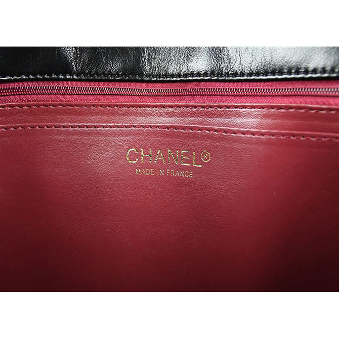 Chanel 1113 Classic Quilted Flap Bags Original cow leather black Gold chain