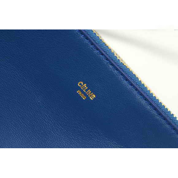 Celine Fashion Shoulder Bag Lambskin Blue