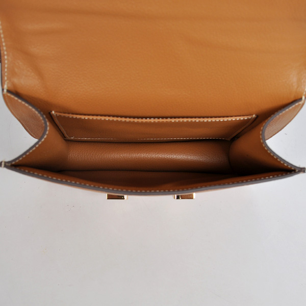 Hermes Constance Bag clemence leather in Camel with Gold hardware