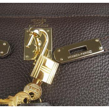 Hermes Kelly 32CM Dark Coffee(gold)