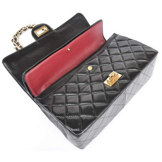 Chanel Classic Flap Bag 1113 Black Golden