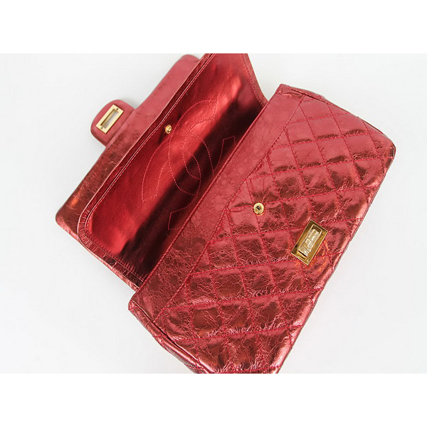 Chanel Flap Bag Quilted Red Gold Chain A35845