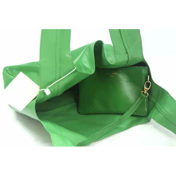 Celine New Lambskin Handbags 8823 Green