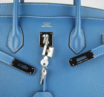 Hermes 40CM Middle Blue (silver)