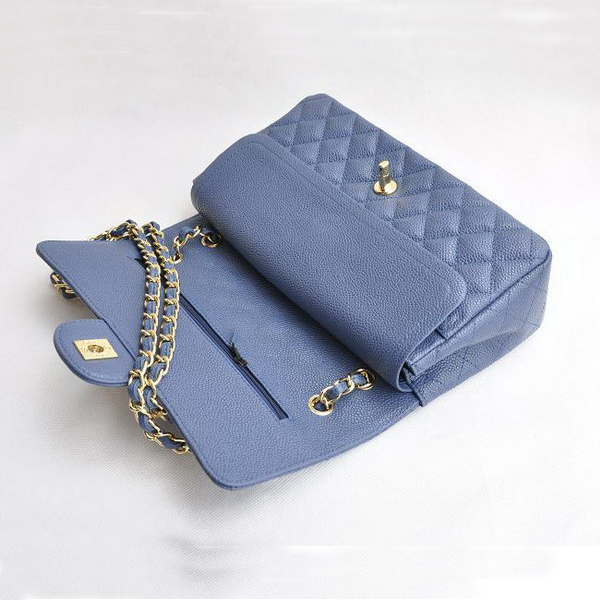 Chanel 2.55 Quilted Flap Bag 1112 Light Blue with Gold Hardware