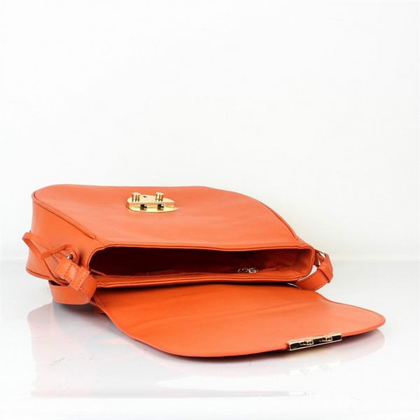 Top Quality Prada Lamsbskin Leather Flap Shoulder Bag YZ8827 Orange