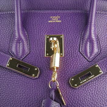 Hermes 35CM Purple (gold)