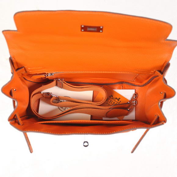 2012 New Hermes Bags Clemence Leather Orange