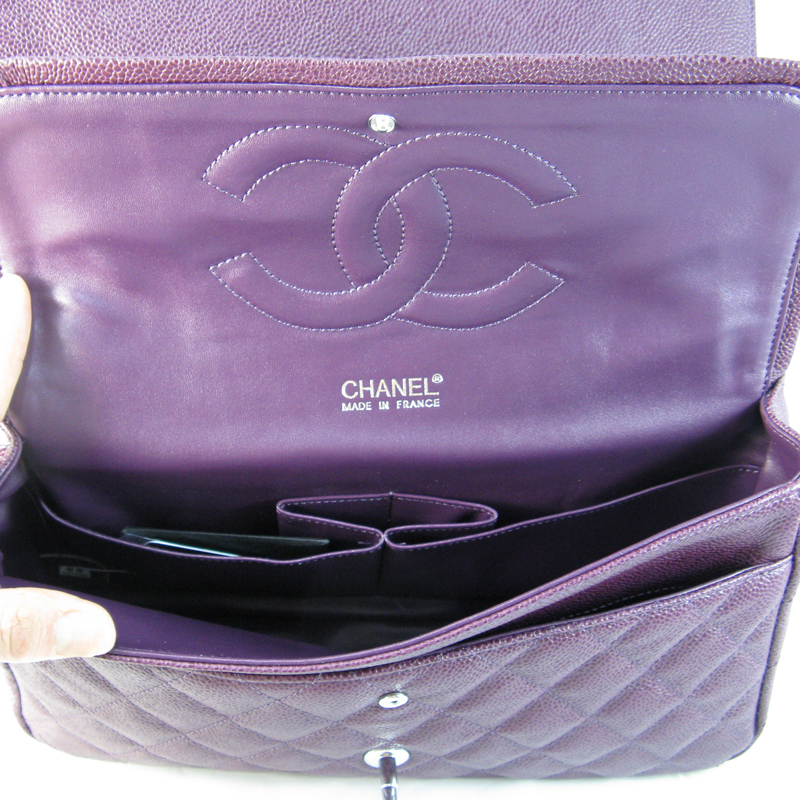 Chanel Purple color with Gold chain