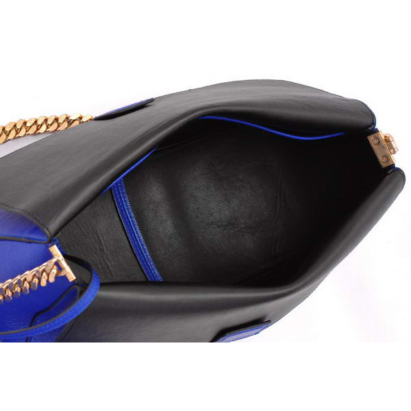 Celine Gourmette Small Bag in Ferrari Leather Royalblue