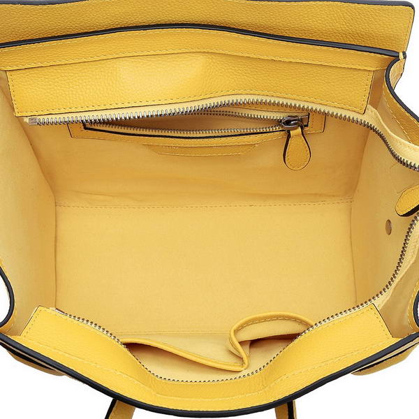 Celine Luggage Micro Boston Bag Fluorescence Original Leather Yellow