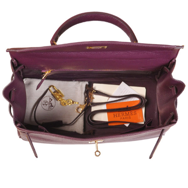 Hermes kelly 35CM Purpel togo leather(Gold)