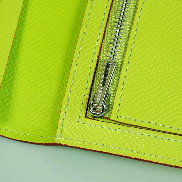 Hermes 2 flod original leather wallet in Green