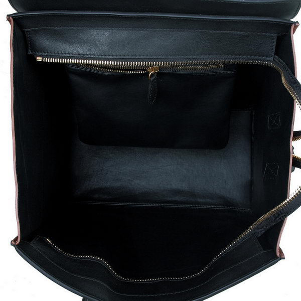 Celine Luggage Mini Boston Bags Original Suede&Calf Leather Black