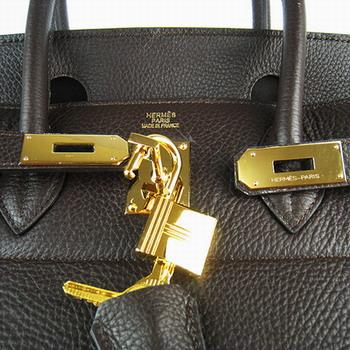 Hermes 42CM Dark Coffee(gold)