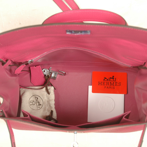 Hermes Kelly 32CM clemence leather in Peach with Silver hardware