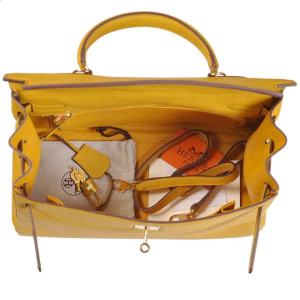 Hermes kelly 35CM Yellow togo leather(Gold)