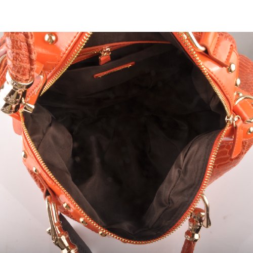 Miu Miu Tote Snake Veins Handbags 90302 Orange