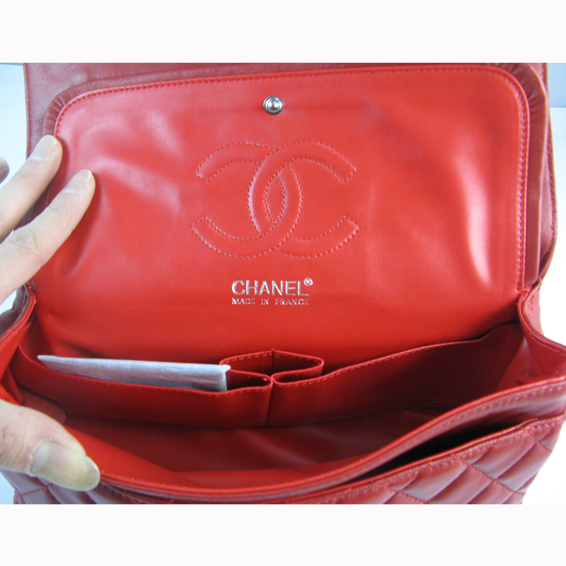 Chanel Red color with Silver chain