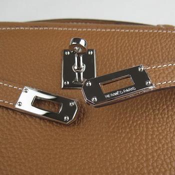 Hermes Kelly 22CM Cattle Neck Stripe Light Coffee