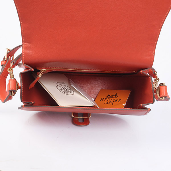 Hermes new 2012 bag Cowskin leather in Orange with Gold hardware