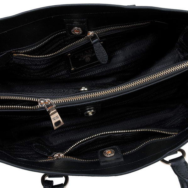 Hot Sell Prada Small Saffiano Leather Tote Bag BN1849 Black