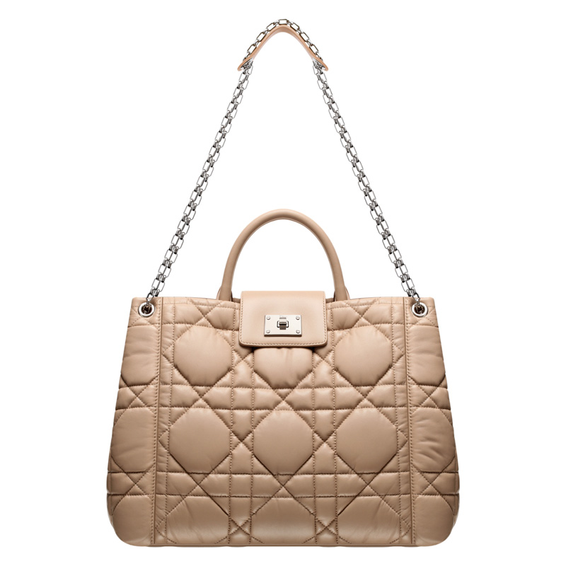 Beige leather 'Milly La Foret' shopping bag