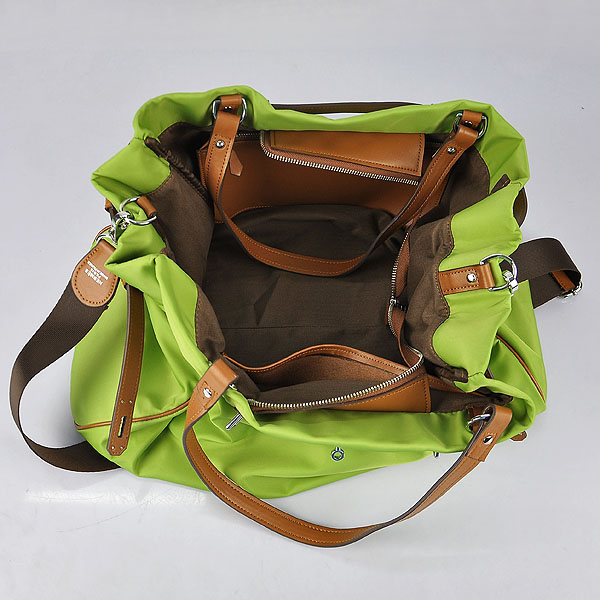 Hermes 2012 Waterproof Fabric Shoulder Bag Green