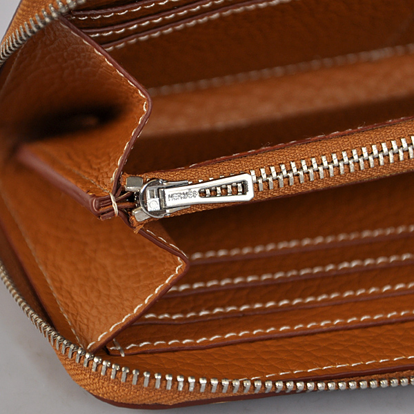 Hermes Evelyn Wallet clemence leather in Camel