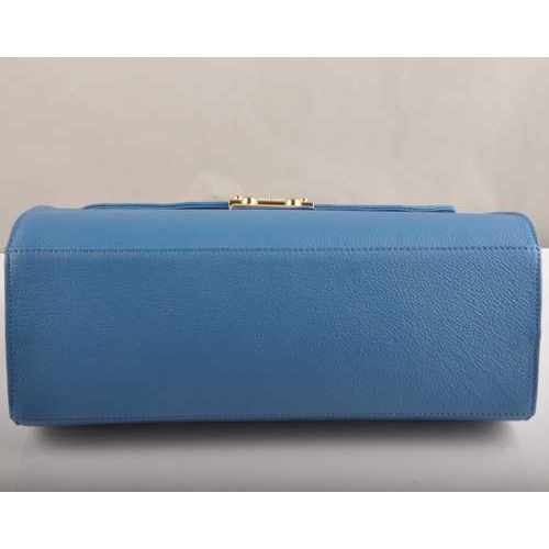 Miu Miu Tote Handbags Calf Leather 7430 Blue