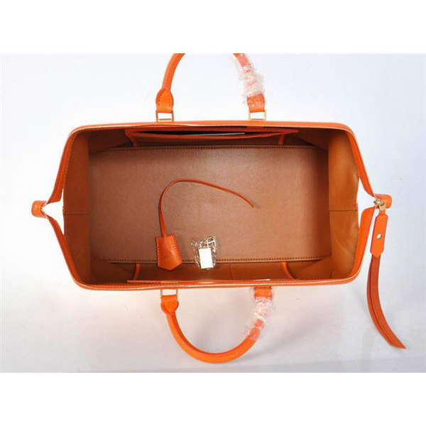 2012 New Celine Original Leather Tote Bag 348 Orange