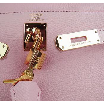 Hermes Kelly Handbags 32CM Pink(gold)